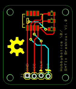 Hobbybotics SHT1x Breakout V1.0 - PCB